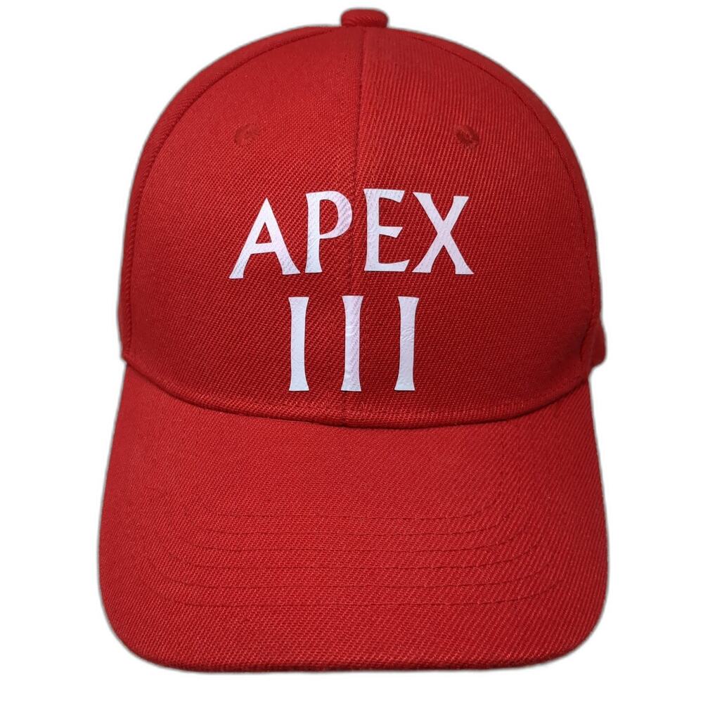 Apex III Strapback Hat Red One Size Adjustable Vent Holes Outdoor